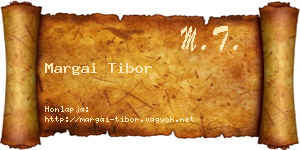 Margai Tibor névjegykártya